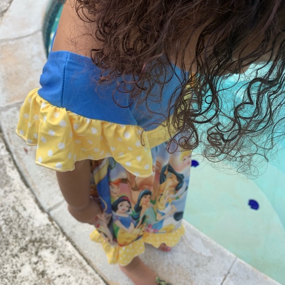 Disney Boutique Style Dress yellow Mickey Minnie - Picture 7 of 9